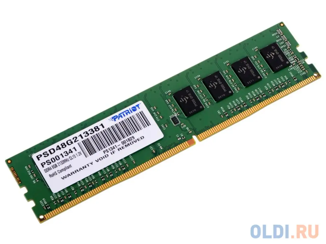 Оперативная память для компьютера patriot signature dimm 8gb ddr4 2133 mhz, фотография 1