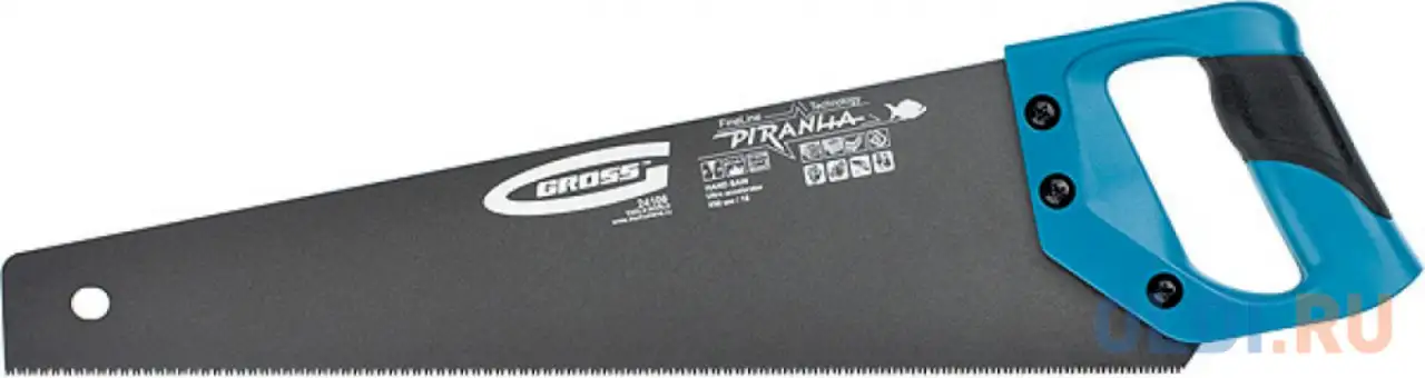 Ножовка gross 24106 piranha  450мм 11-12 зубьев на дюйм, по, фотография 1