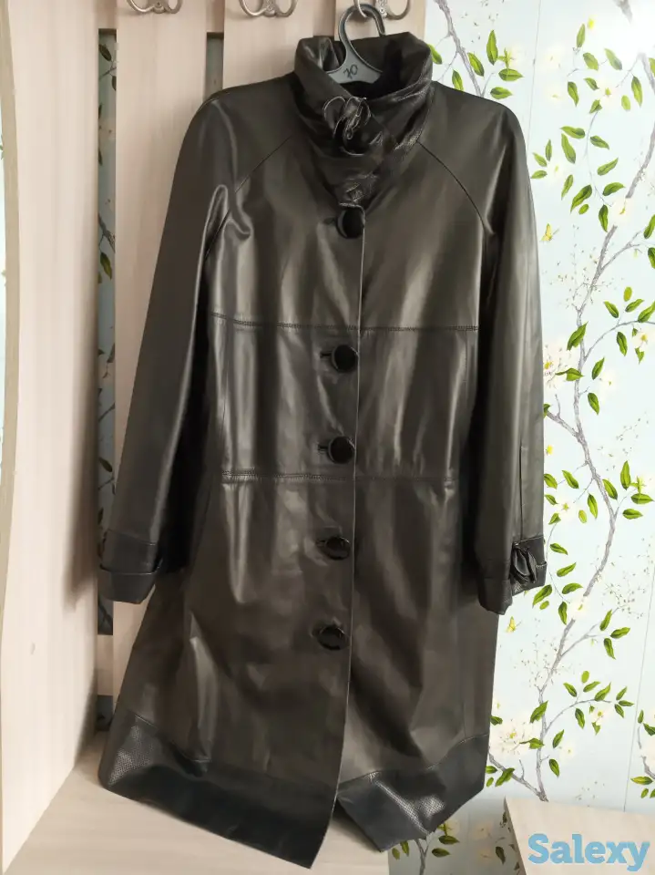 Продам кожаный плащ, фотография 1