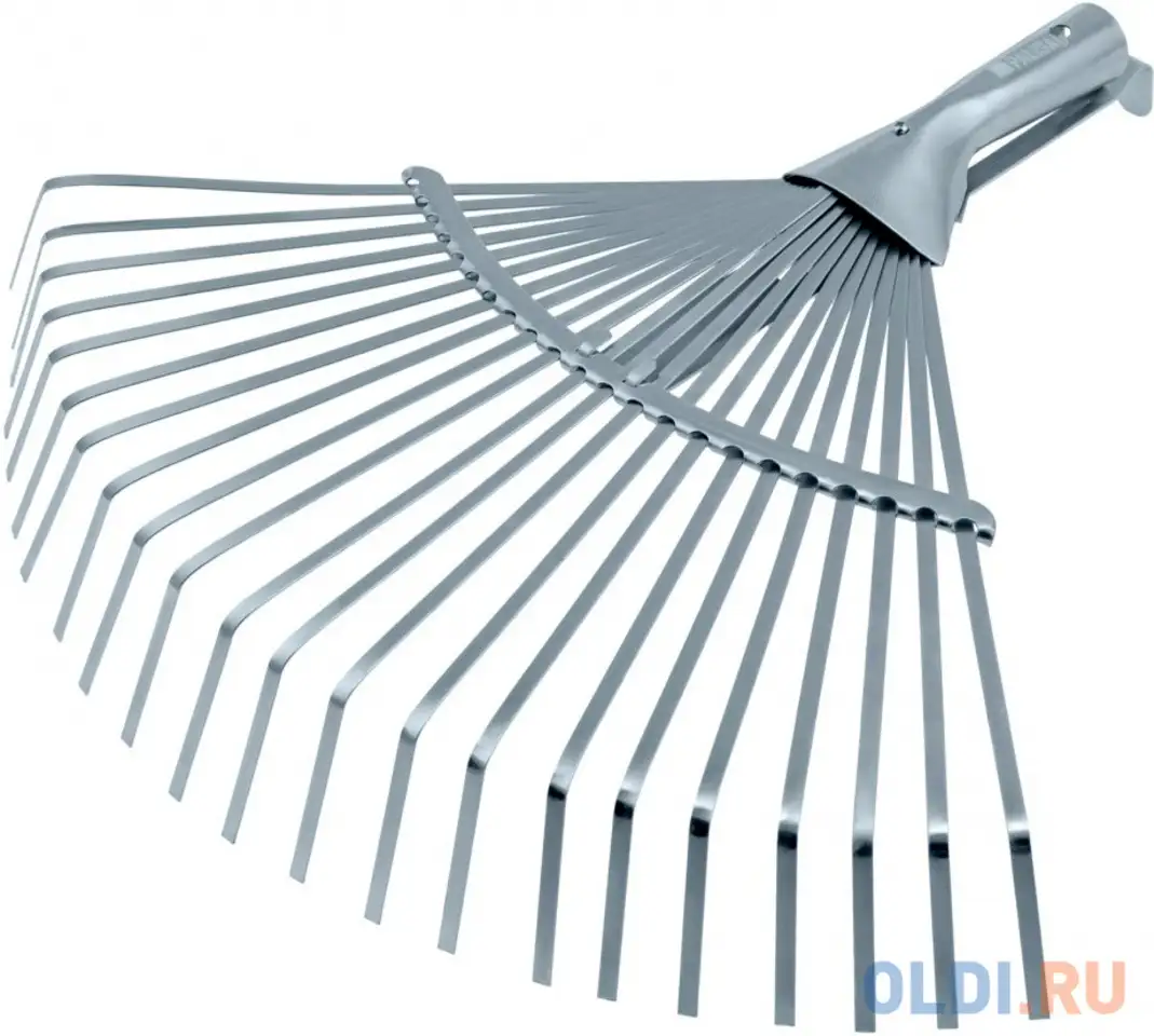 Грабли веерные стальные, 300-480 мм, 22 плоских зуба, оцинкованные,раздвижные, без черенка//, фотография 1