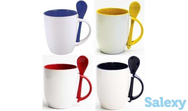 Печать на кружке (цветная заливка+ложка), фотография 1