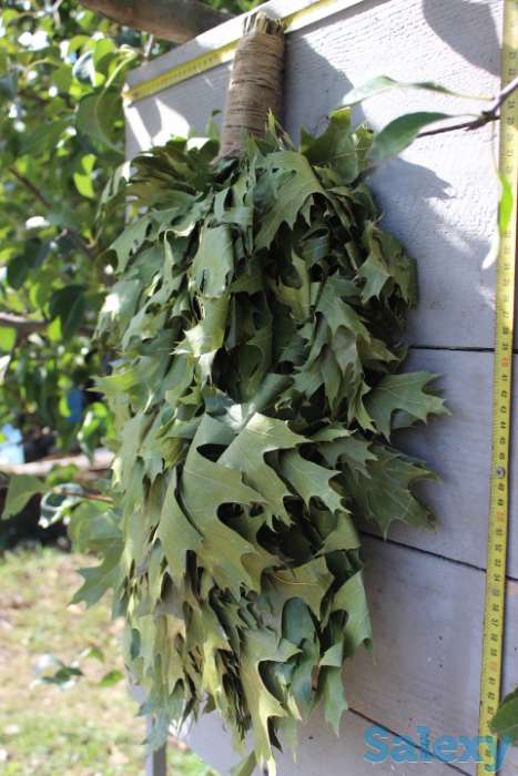 Банные веники из канадского дуба с джутовой рукояткой, фотография 3