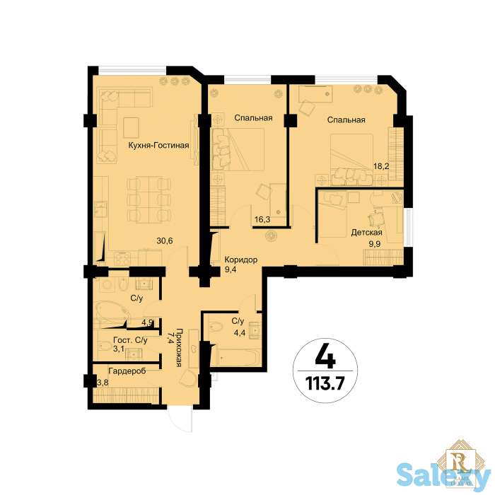 Идеальный Вариант Для Ценителей Роскоши, улица Аль-Фараби, фотография 1