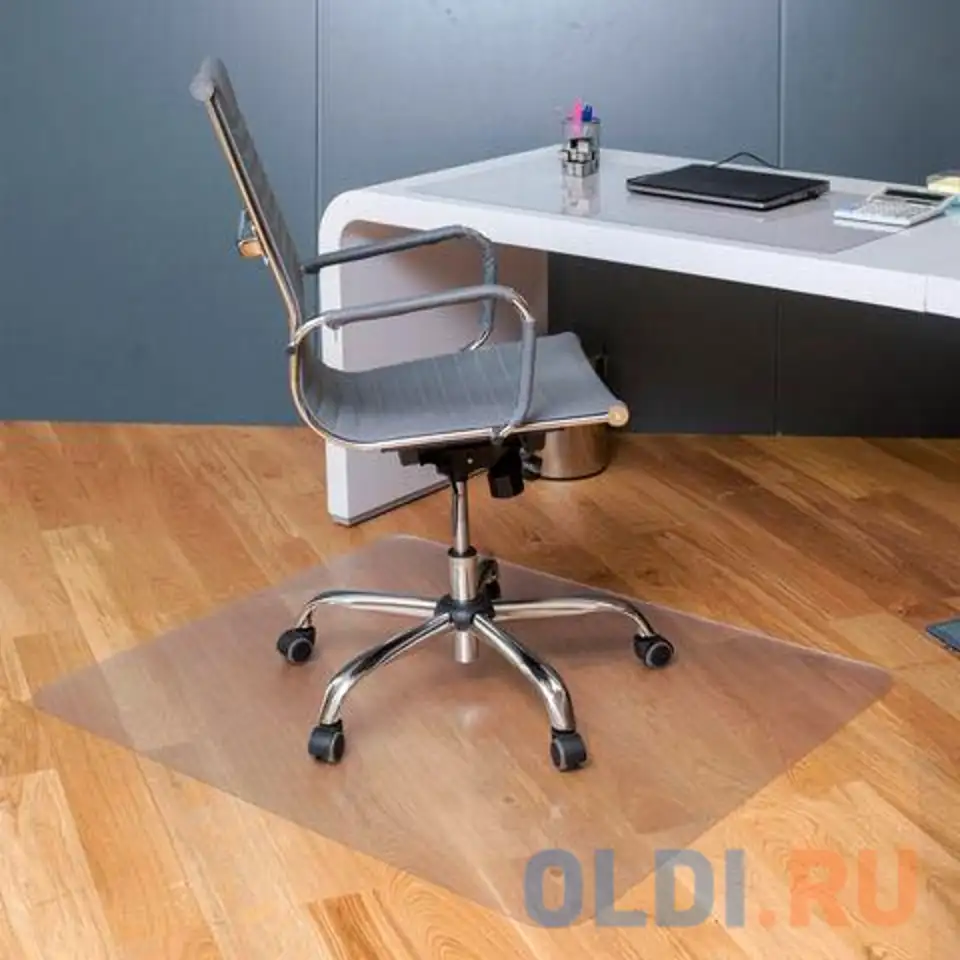 Коврик защитный для напольных покрытий brabix, поликарбонат, 90х120 см, шагрень, толщина, фотография 1