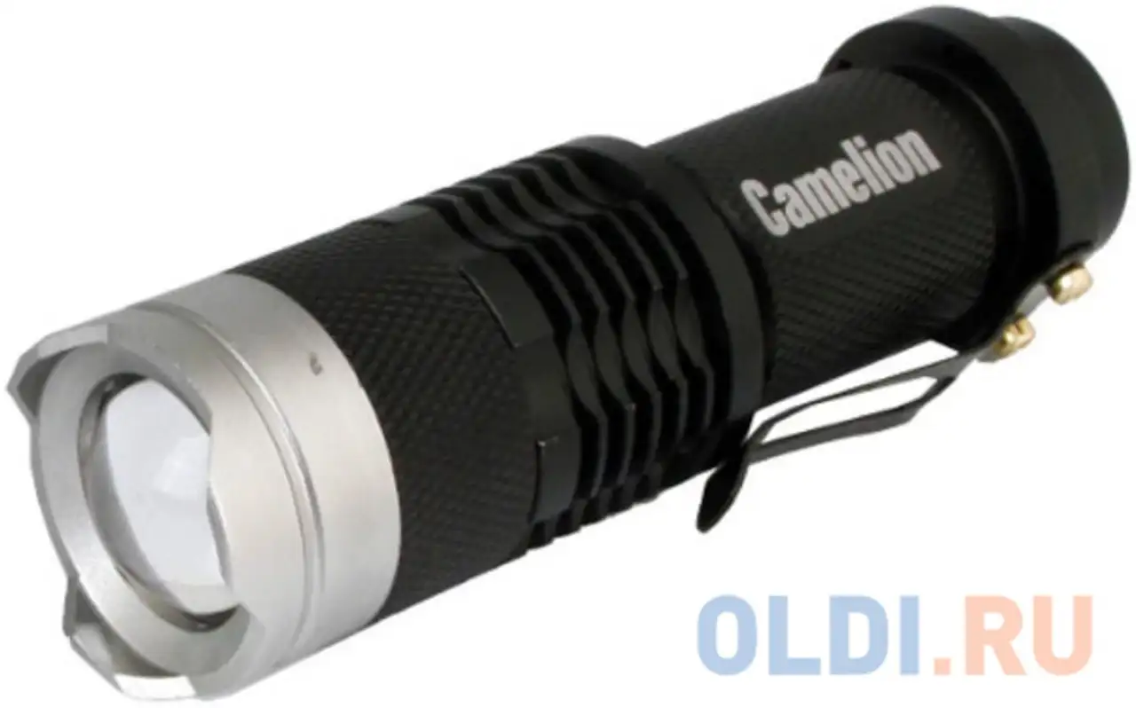 Camelion led5135  (фонарь, черный,  led xpe, zoom, 3 реж, фотография 1