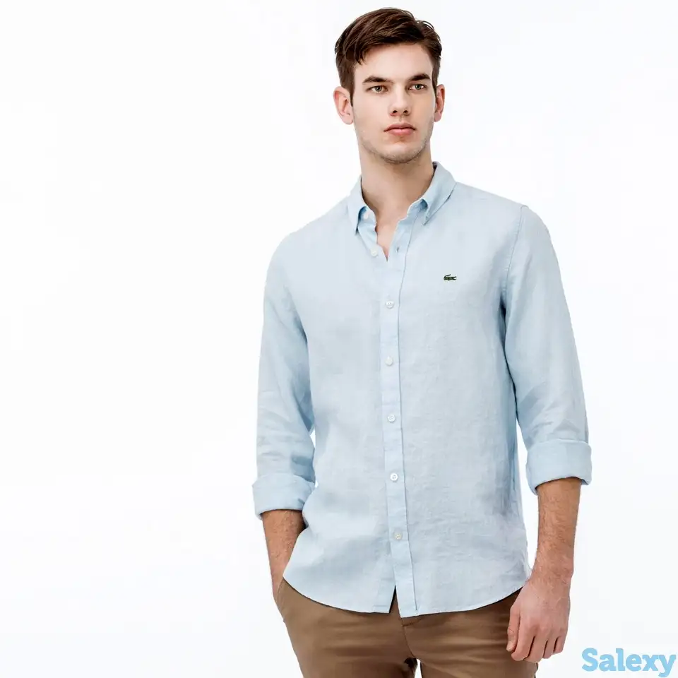 Мужская рубашка lacoste из льна, фотография 1