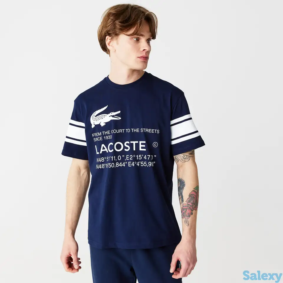 Футболка lacoste свободной посадки unisex, фотография 1