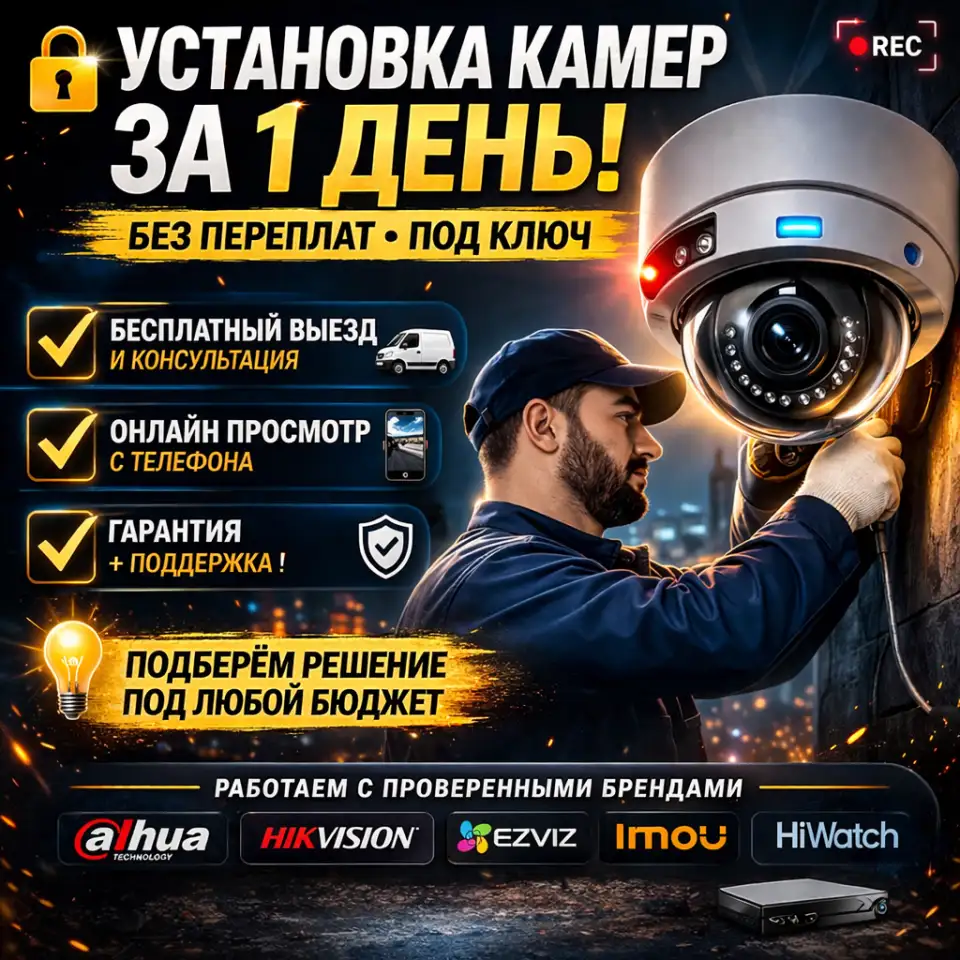 Видеонаблюдение под ключ для вашего дома, бизнеса или гаража, фотография 1
