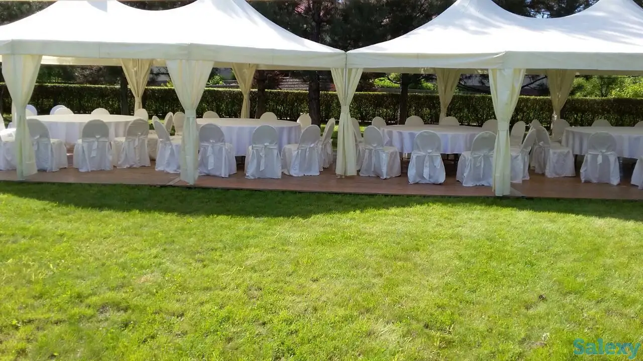 Шатер 5м*7м, восьмиугольный. Цвет - шампань., фотография 2