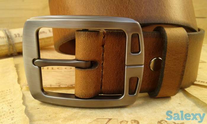 Ремень натуральная кожа ручной работы мужской, фотография 6