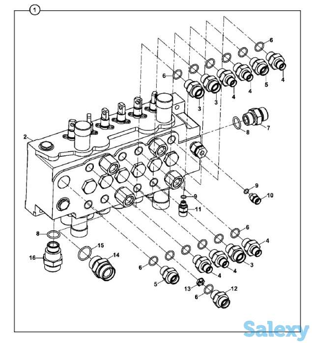 Гидравлический распределитель передний, задний на экскаватор-погрузчик Hidromek 102B, 102S, фотография 1