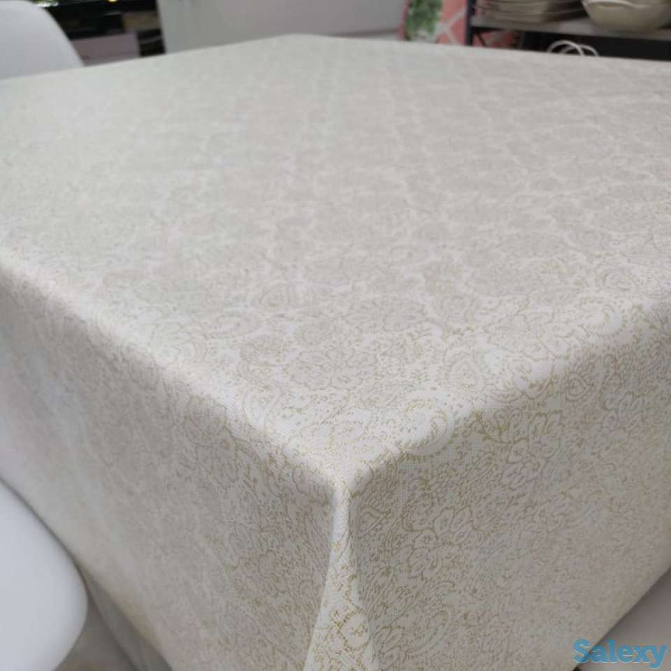 Шикарная испанская скатерть с золотым люрексом ширина 160 см, фотография 1