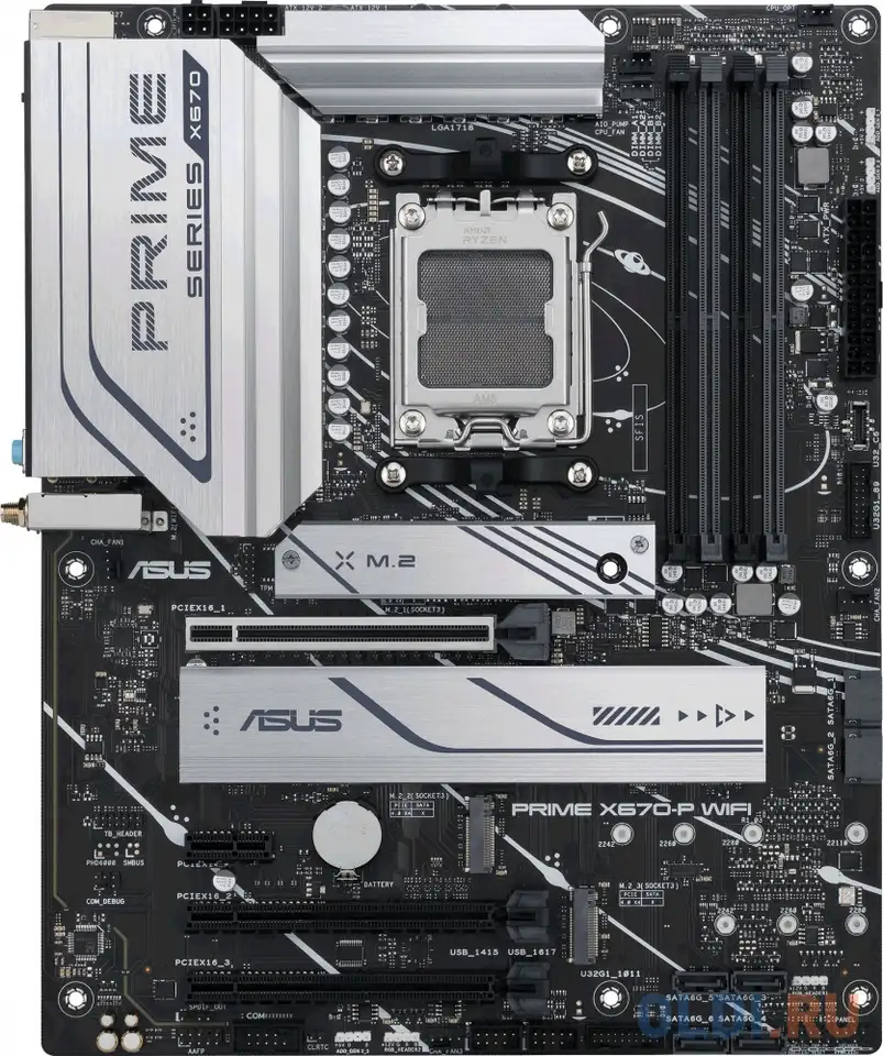 Материнская плата asus prime x670-p wifi, фотография 1