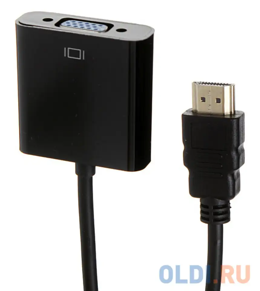 Кабель hdmi vga 0.15м exegate ex-hdmim-vgaf-0.15 круглый черный ex284926rus, фотография 1