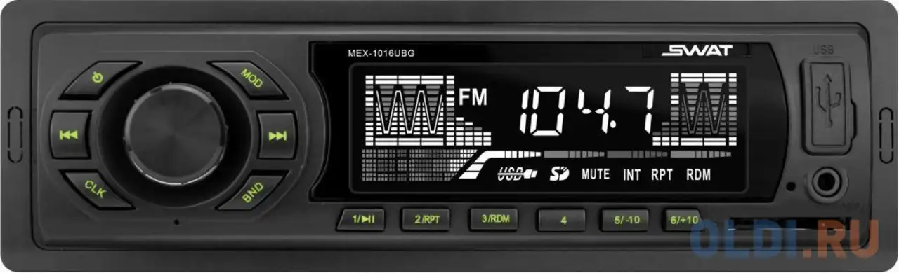 Автомагнитола swat mex-1016ubg 1din 4x50вт, фотография 1