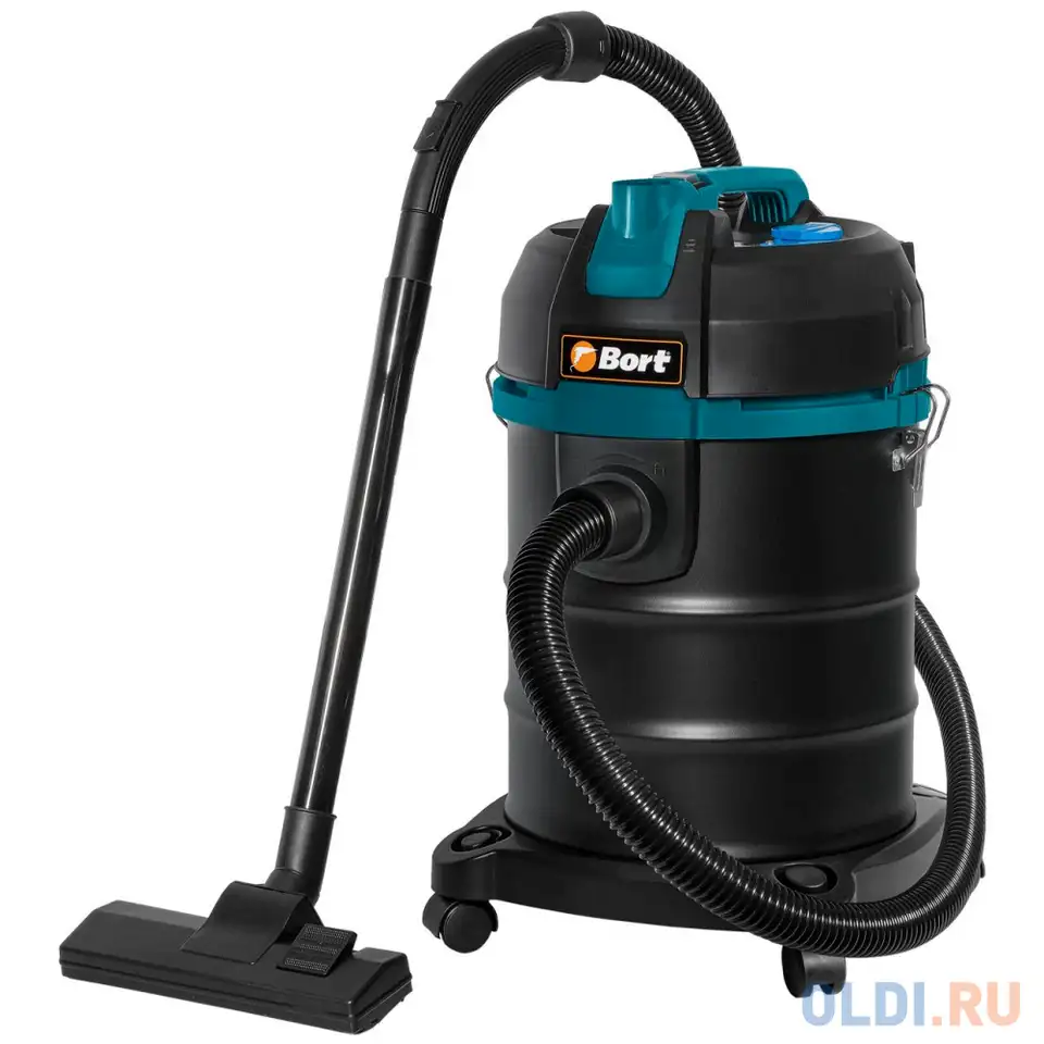 Строительный пылесос bort bss-1525 сухая влажная уборка чёрный, фотография 1