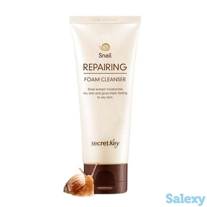 Пенка для умывания secret key snail repairing foam cleanser, фотография 1