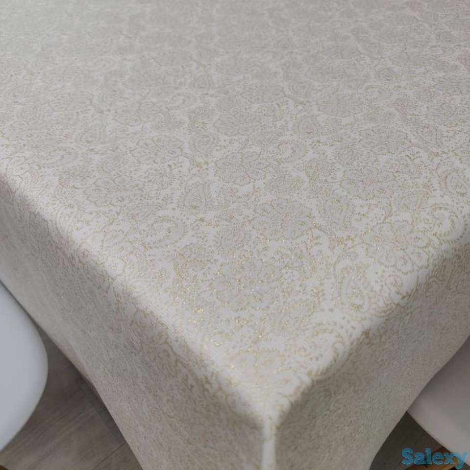 Шикарная испанская скатерть с золотым люрексом ширина 160 см, фотография 2