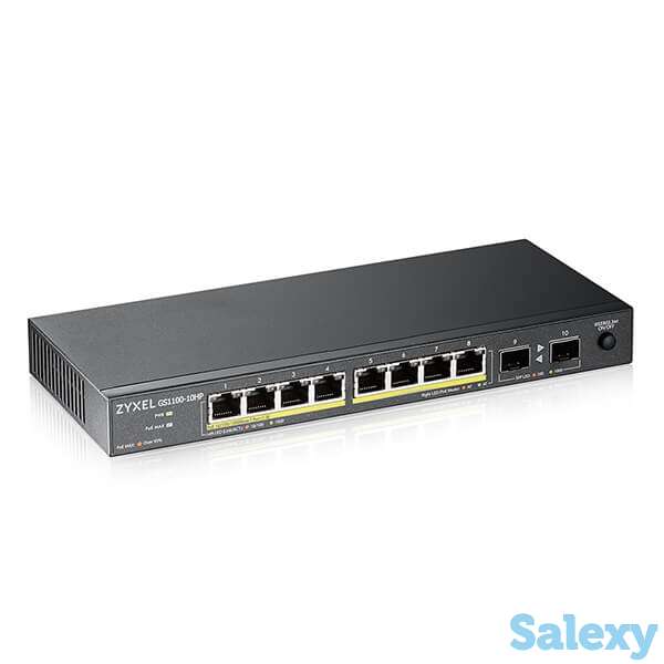 Коммутатор PoE+. 8-портовый гигабитный  Zyxel GS1100-10HP, фотография 1