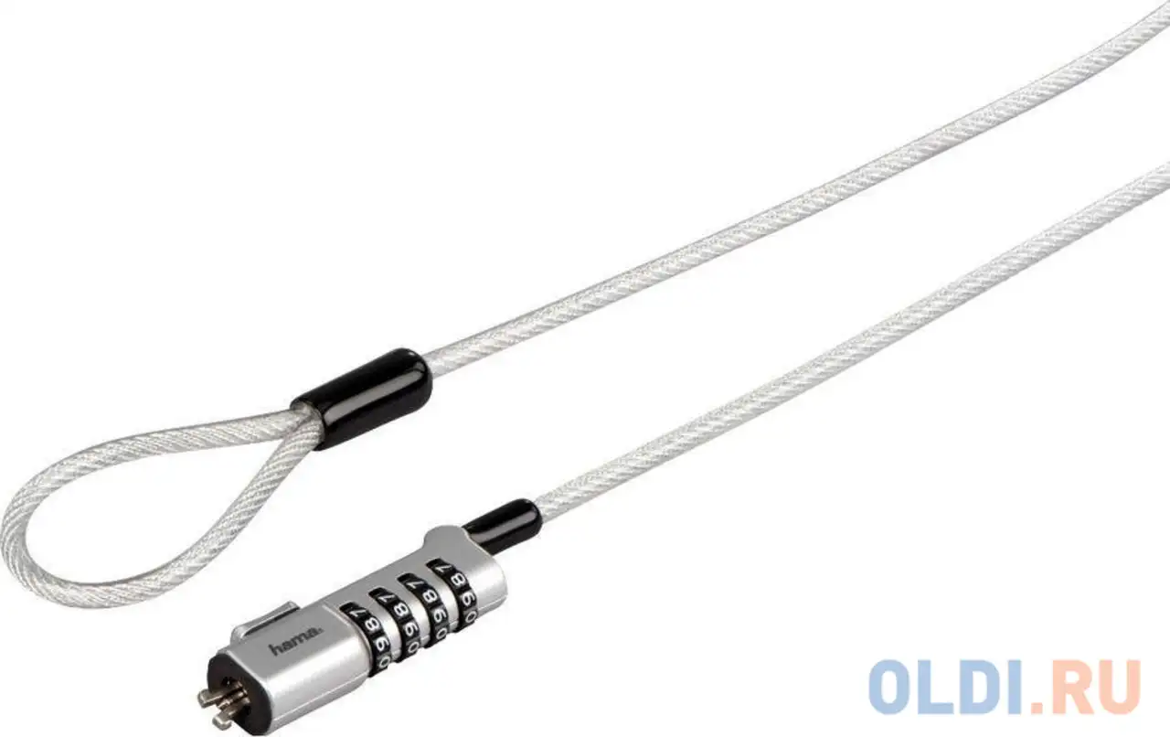 Замок для ноутбука hama nano (00054119) сталь серебристый, фотография 1