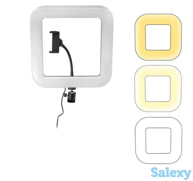 Продам квадратную светодиодную селфи лампу с держателем для телефона, D35 BEAUTY LIVE SQUARE LIGHT CST-318, фотография 1