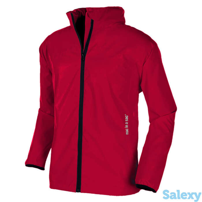 Ветровка мужская непромокаемая мембранная mac in a sac classic красная, фотография 1