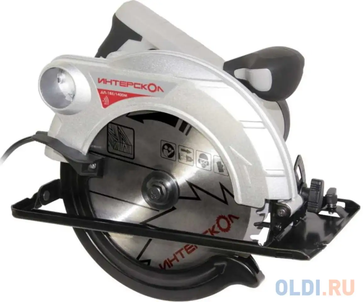 Дисковая пила интерскол дп-185/1400м 1400 вт 185мм, фотография 1