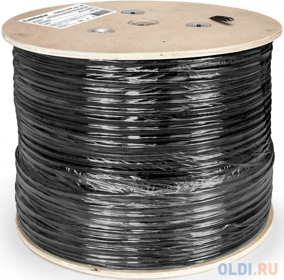 Кабель utp outdoor 4 пары категория 5e exegate одножильный медь 305, фотография 1
