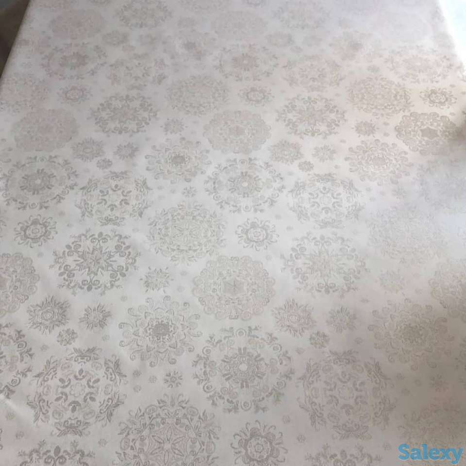 Скатерть тефлоновое покрытие, люрексом из Испании Murillo Plata 160 см, фотография 2