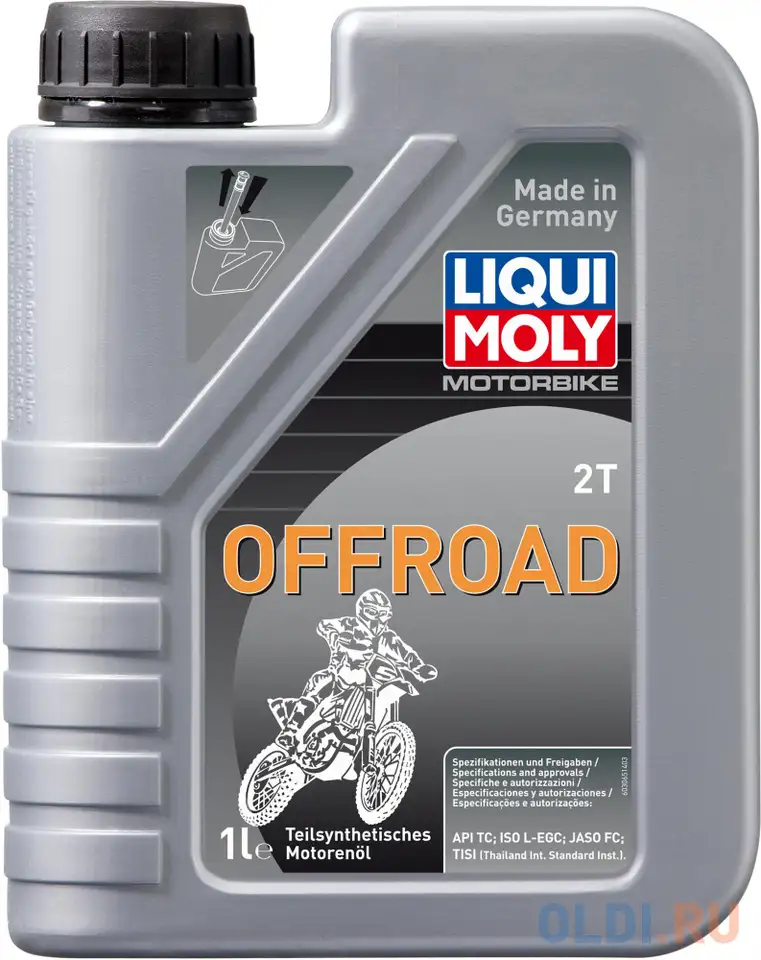 Полусинтетическое моторное масло liquimoly motorbike 2t offroad 1 л 3065, фотография 1