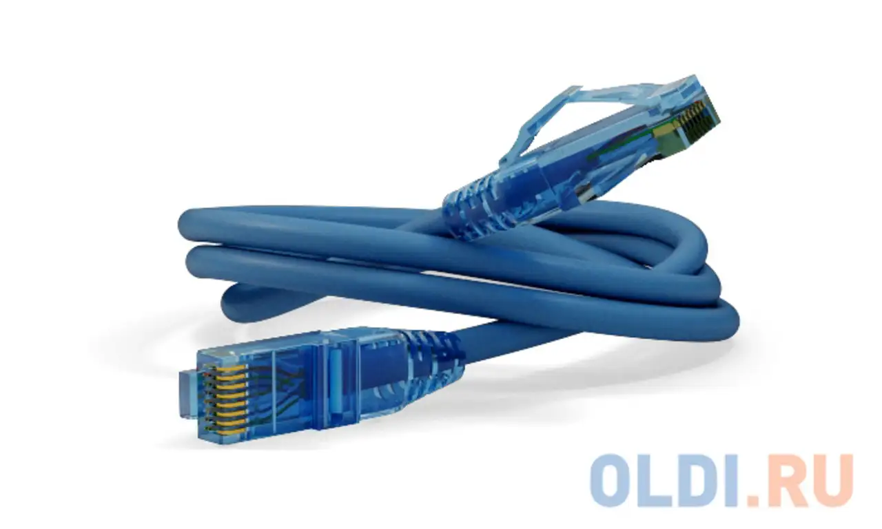 Hyperline pc-lpm-utp-rj45-rj45-c6-2m-lszh-bl патч-корд u/utp, cat.6, lszh, 2 м, синий, фотография 1