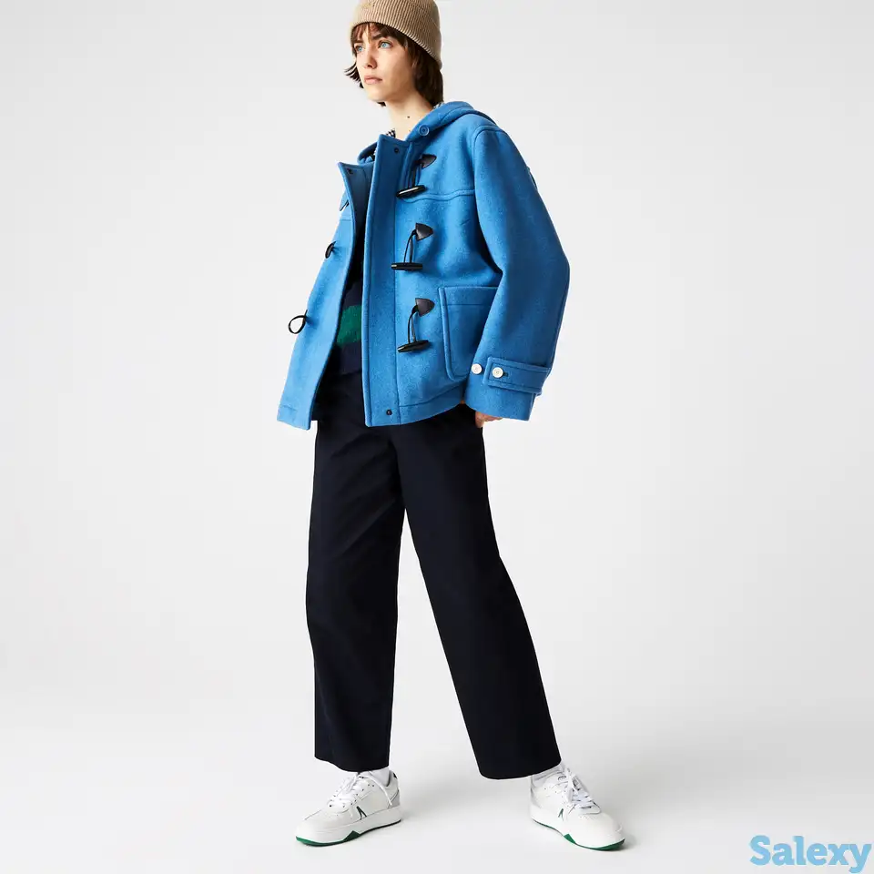 Женский короткий дафлкот lacoste l!ve из смесовой шерсти, фотография 1