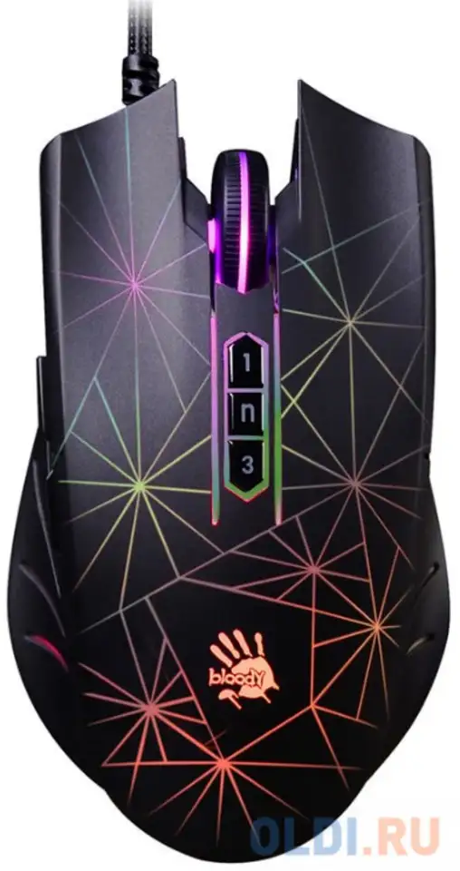 Мышь проводная a4tech bloody p81s starlight чёрный рисунок usb, фотография 1
