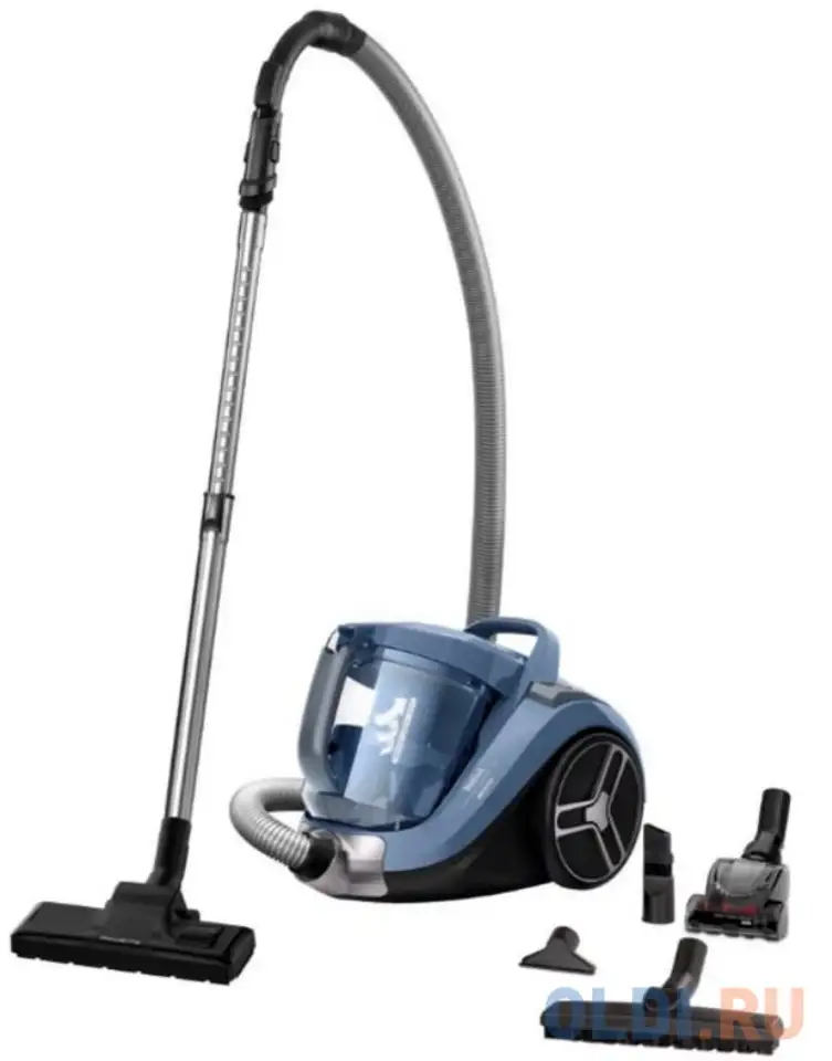 Пылесос tefal tw4871ea 550вт черный/синий, фотография 1