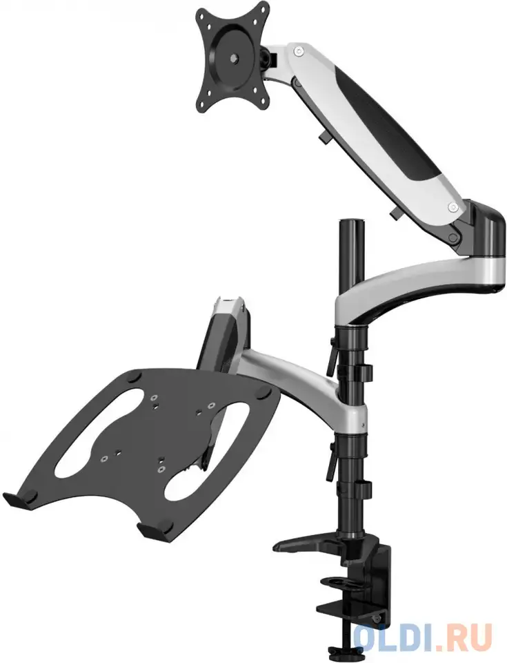 Кронштейн для монитора/ноутбука cactus cs-vm-lh08-al серебряный 13