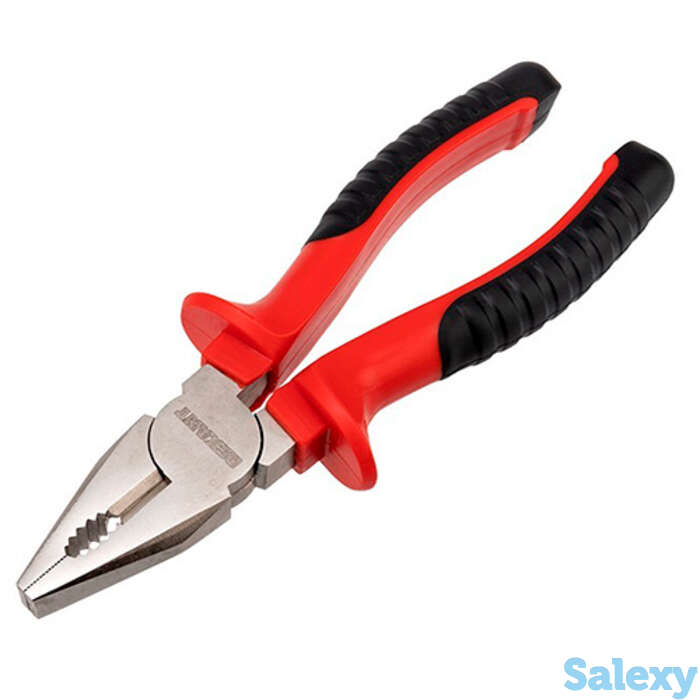 Плоскогубцы комбинированные 180 мм никелированные двухкомпонентные рукоятки rexant, фотография 1