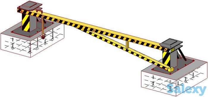 Шлагбаум противотаранный (горизонтально-поворотный, вертикально-поворотный в ассортименте), фотография 2