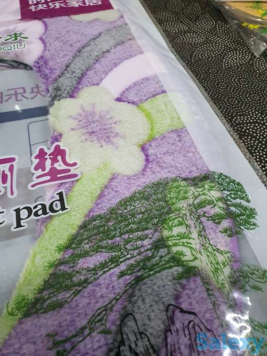 Чехол на сиденье унитаза сидушка подушка для унитаза и туалет сиреневый, фотография 3