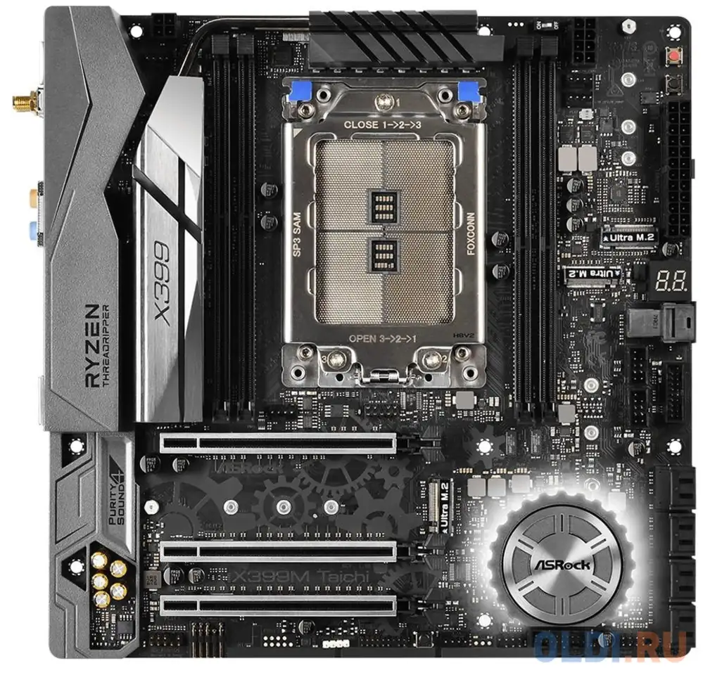 Материнская плата asrock x399m taichi socket tr4 amd x399 4xddr4 3xpci-e, фотография 1