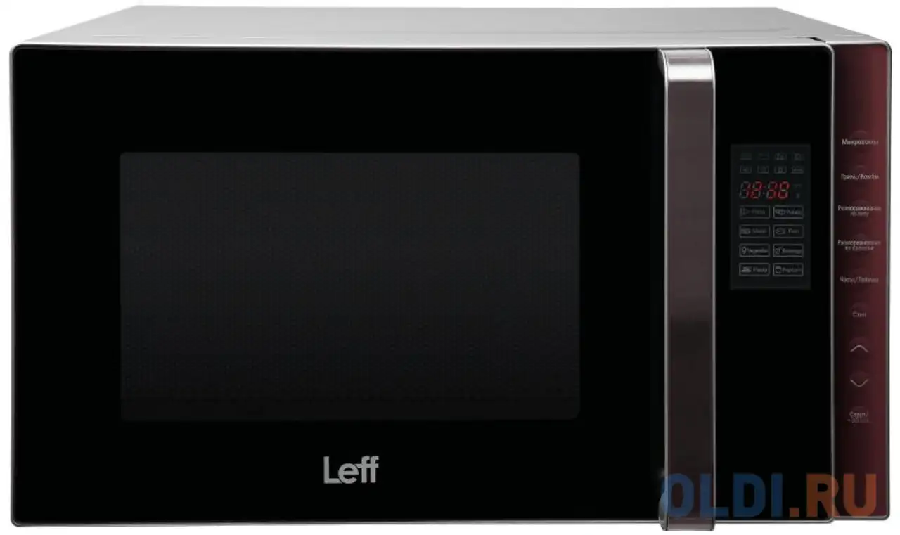 Микроволновая печь leff 23md803sg 800 вт серебристый чёрный, фотография 1