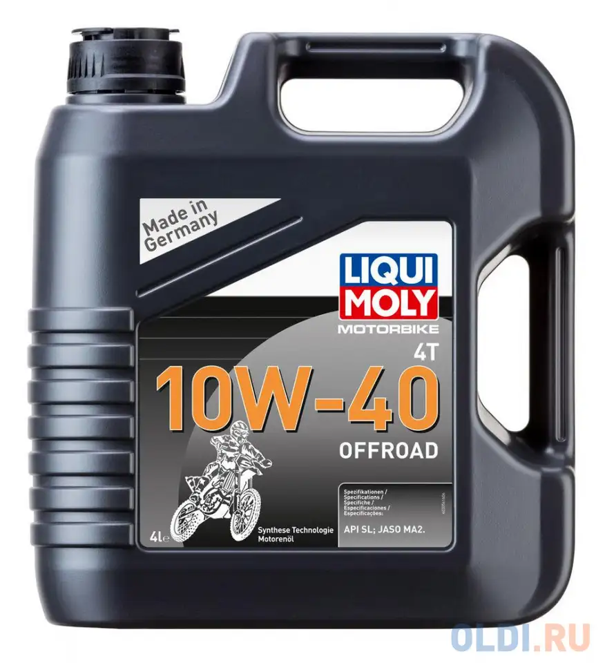 Нс-синтетическое моторное масло liquimoly motorbike 4t offroad 10w40 4 л 3056, фотография 1