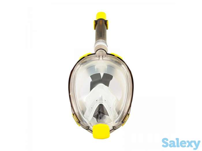 Маска подводная полнолицевая sargan галактика премиум прозрачная/желтая/желтая, фотография 7
