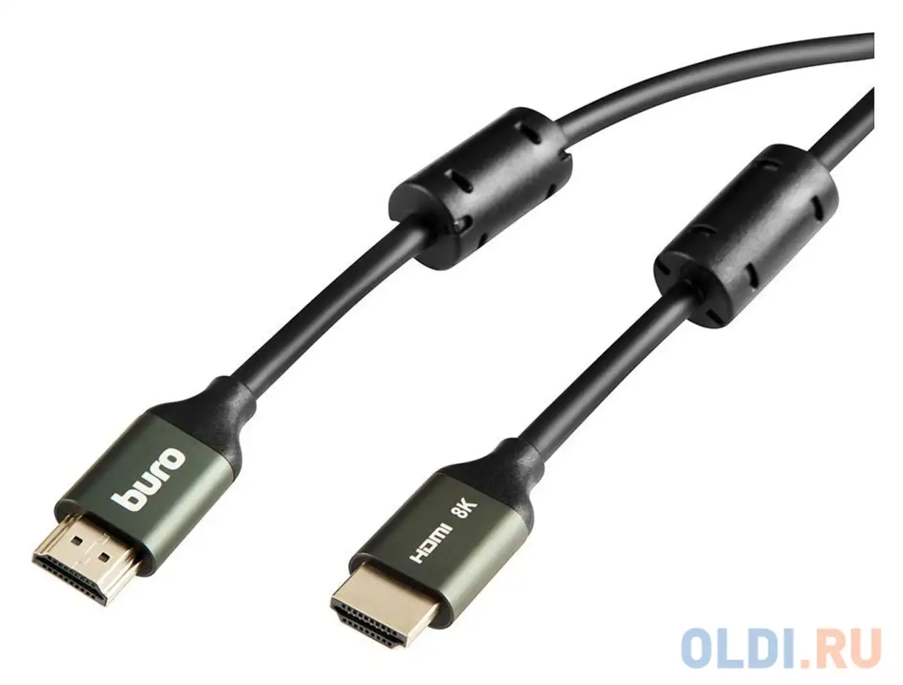 Кабель hdmi 5м бюрократ bhp-hdmi-2.1-5g круглый черный, фотография 1
