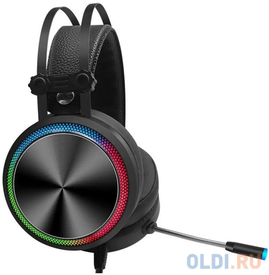 Наушники с микрофоном оклик hs-l810g anonymous черный 2.2м мониторные оголовье (sw-hg100), фотография 1