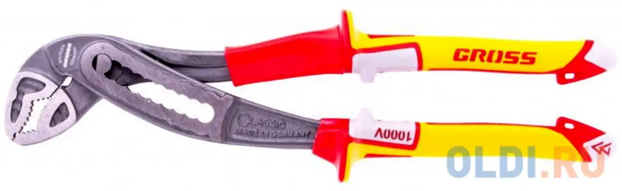 Клещи переставные, диэлектрические рукоятки до 1000 в, 240 мм// gross, фотография 1