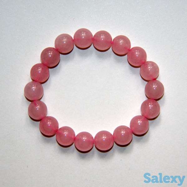 Браслет из натурального розового кварца, фотография 1