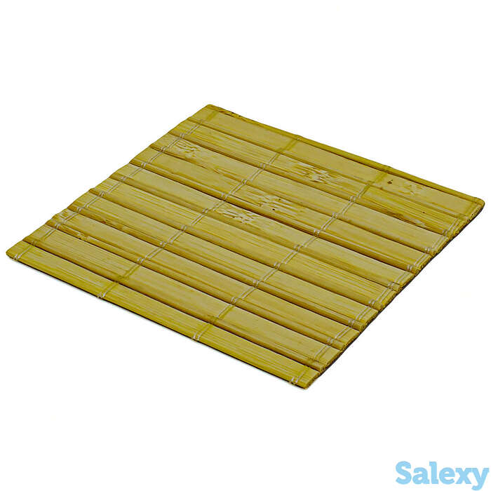 Набор чайных циновок (бамбук), бесцветные, 10 х 10 см, 5 шт/упак, фотография 1