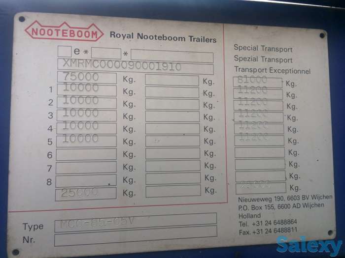Продам трал тяжеловоз низкорамник Nooteboom Faymonville 5 осей на гидравлике, фотография 6