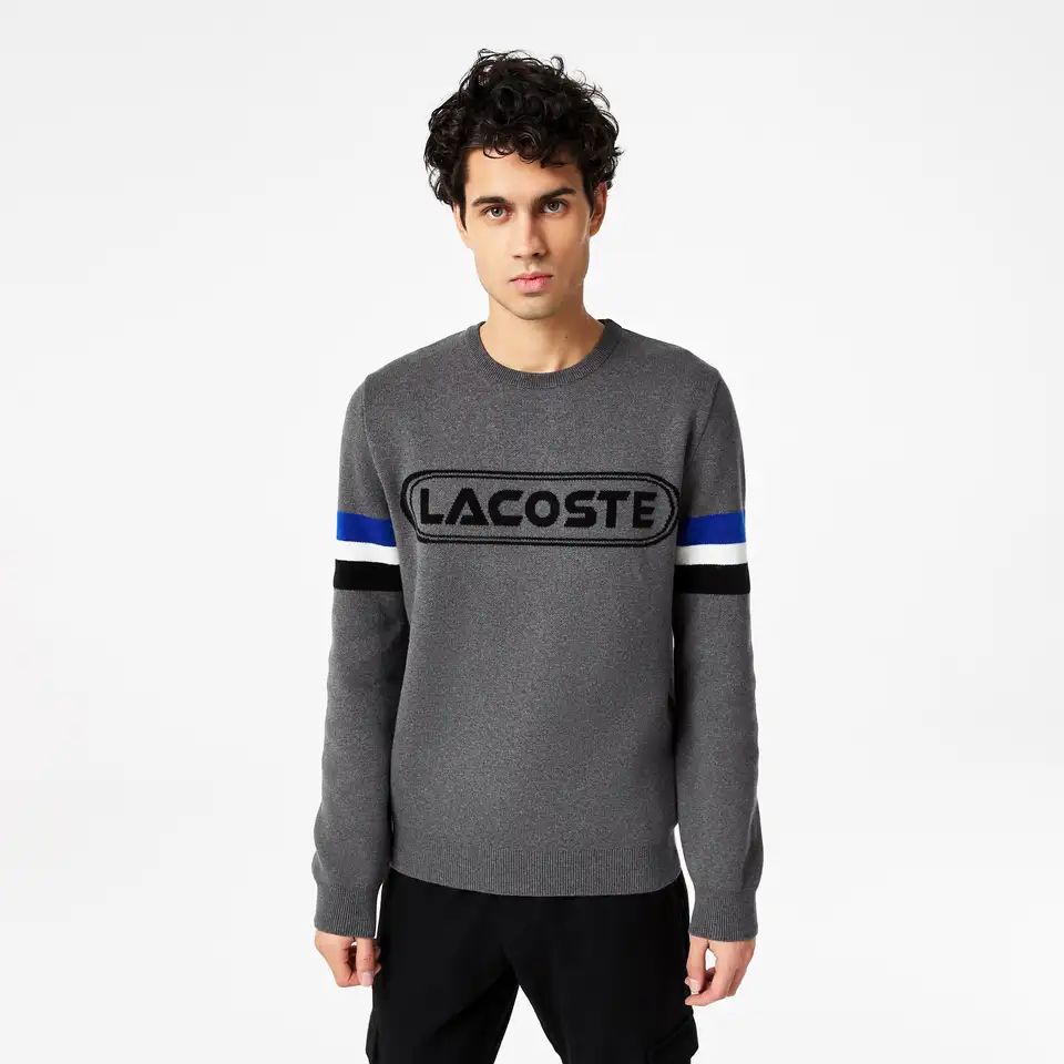 Мужской свитер lacoste из смеси хлопка и вискозы, фотография 1