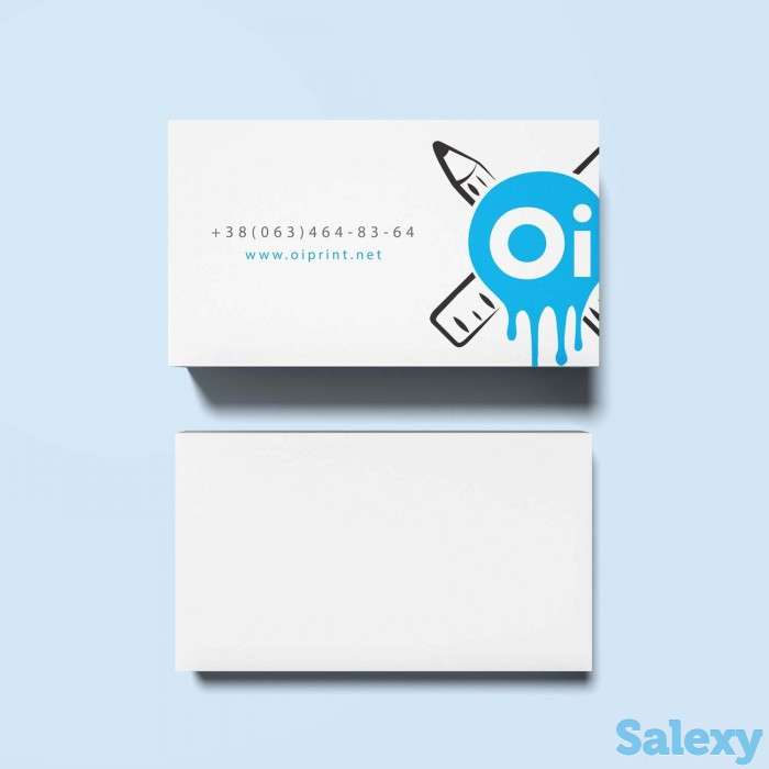 Визитки 1 сторонние 100-500 шт., фотография 1